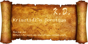 Krisztián Dorottya névjegykártya
