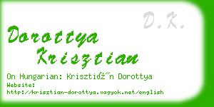 dorottya krisztian business card